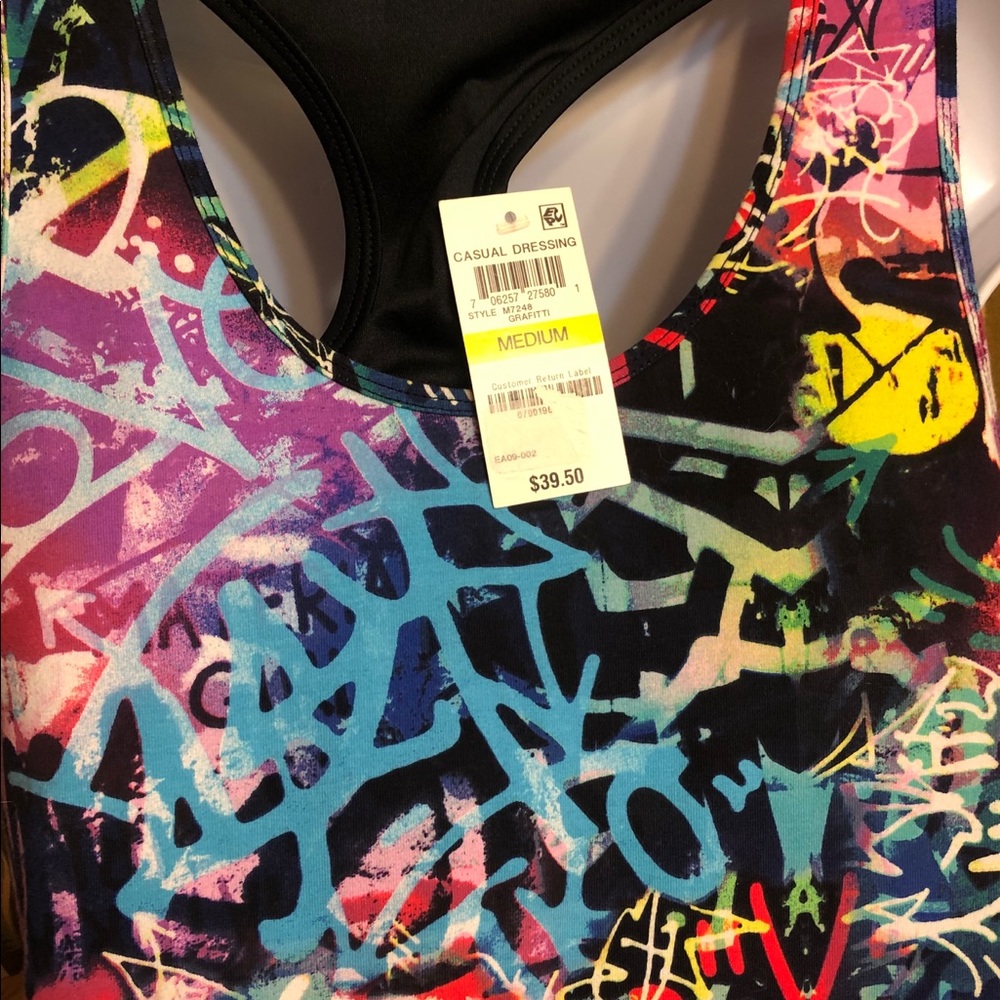 Fun Graffiti Dress with T-back - Picture 8 of 8